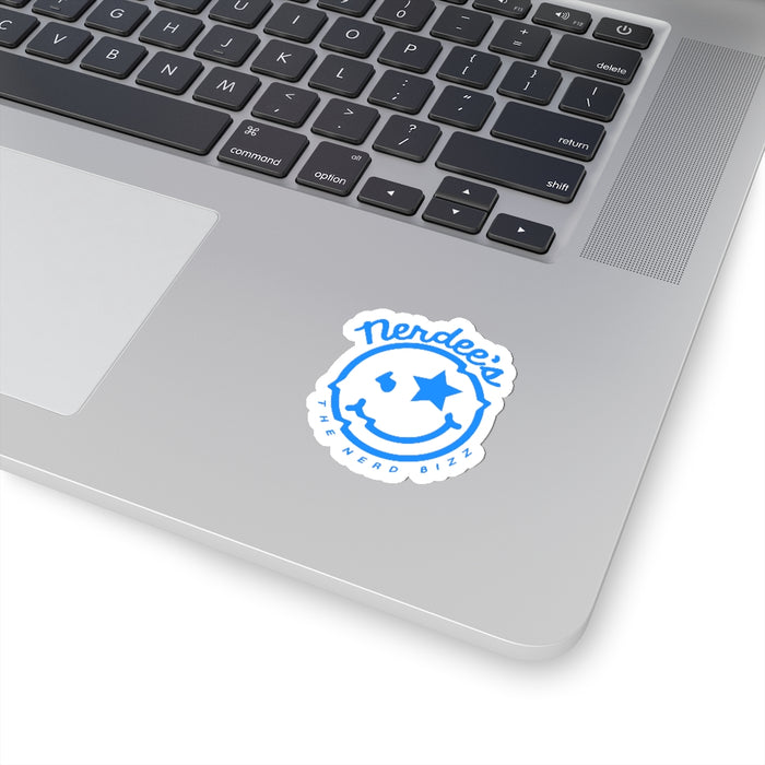 Nerdee's Official logo Decal (BLU/WHT) - Kiss-Cut Stickers
