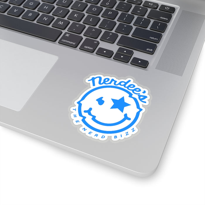 Nerdee's Official logo Decal (BLU/WHT) - Kiss-Cut Stickers