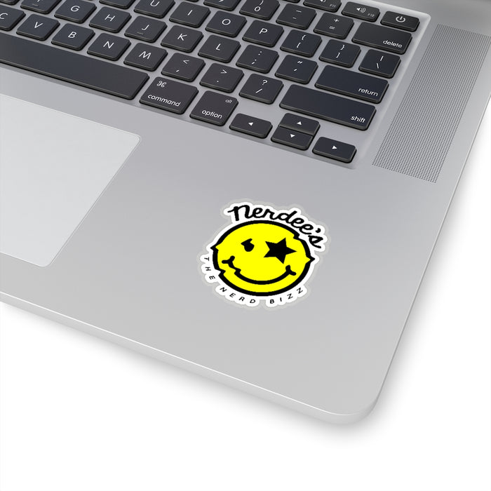 Nerdee's Official logo Decal (Yellow) - Kiss-Cut Stickers