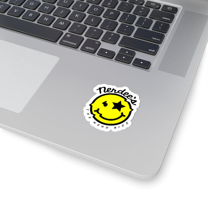 Nerdee's Official logo Decal (Yellow) - Kiss-Cut Stickers