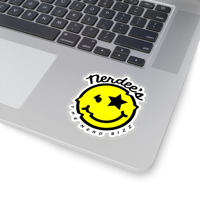 Nerdee's Official logo Decal (Yellow) - Kiss-Cut Stickers