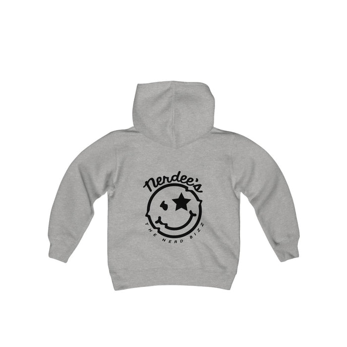 Nerdee's Official Logo Hoodie (Front & Back - Design 02) - Kids Hooded Sweatshirt
