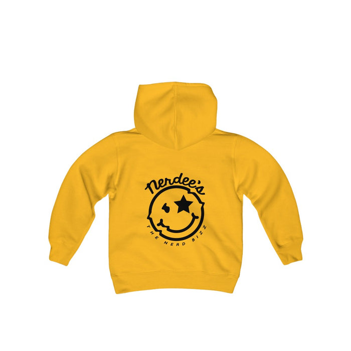 Nerdee's Official Logo Hoodie (Front & Back - Design 02) - Kids Hooded Sweatshirt