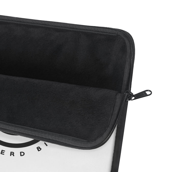 Nerdee's Official Logo Laptop Sleeve - White
