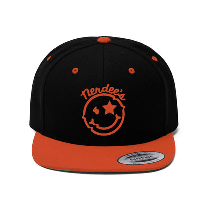 Nerdee's Official logo (ORG) - Unisex Flat Bill Hat