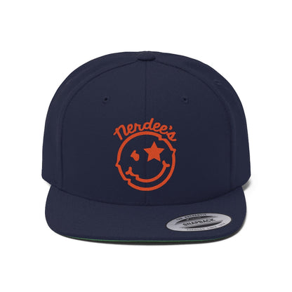 Nerdee's Official logo (ORG) - Unisex Flat Bill Hat