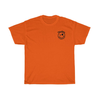 Nerdee's Official "Mr. Smiley" Logo (Design 01 Front & Back) - Unisex Heavy Cotton Tee