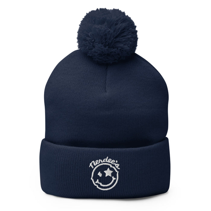 Nerdee's Official "Mr. Smiley" Logo Pom-Pom Beanie