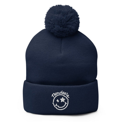 Nerdee's Official "Mr. Smiley" Logo Pom-Pom Beanie