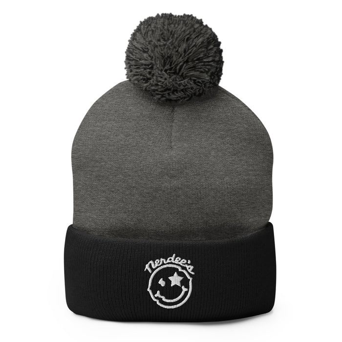 Nerdee's Official "Mr. Smiley" Logo Pom-Pom Beanie
