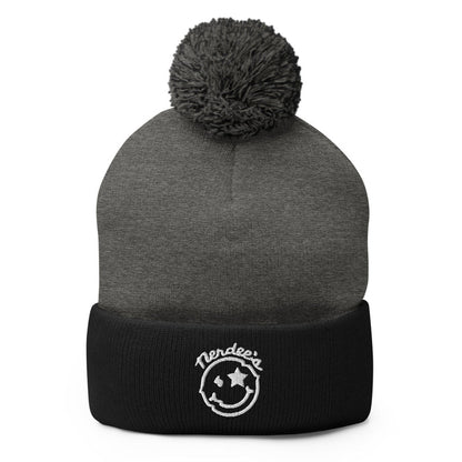 Nerdee's Official "Mr. Smiley" Logo Pom-Pom Beanie
