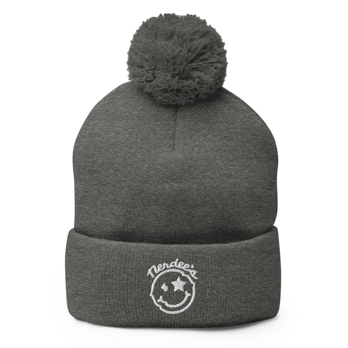 Nerdee's Official "Mr. Smiley" Logo Pom-Pom Beanie