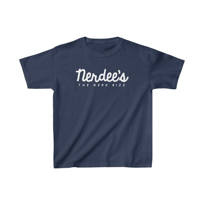 Nerdee's Official Script Logo - Kids Heavy Cotton Tee