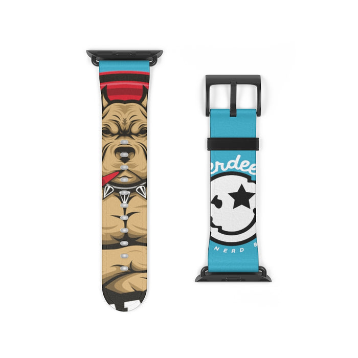 Nerdee's "Pitbull" Watch Band - (Design 01) Aqua