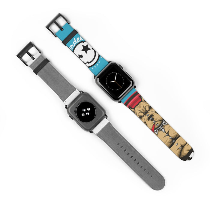 Nerdee's "Pitbull" Watch Band - (Design 01) Aqua