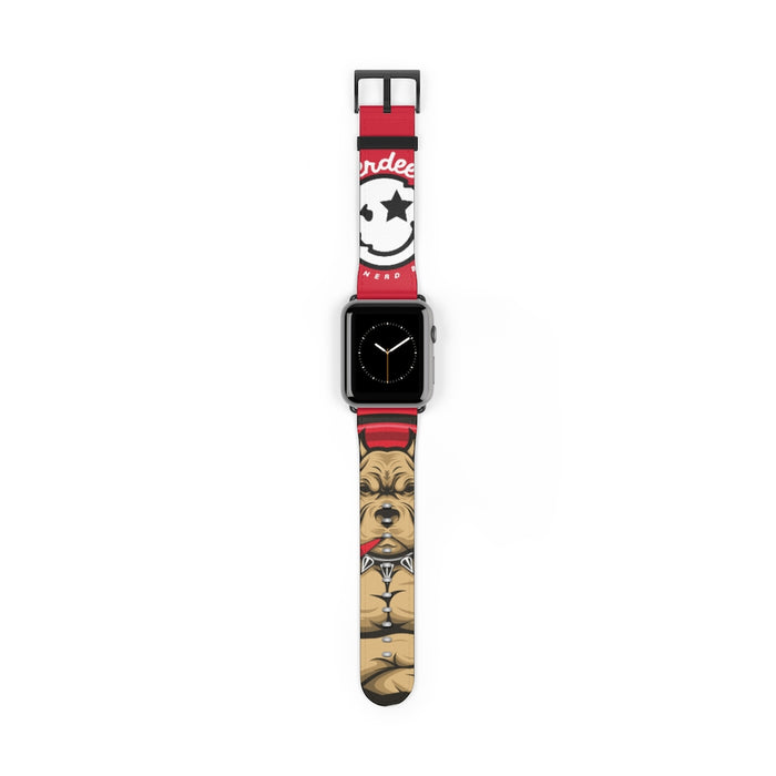 Nerdee's "Pitbull" Watch Band - (Design 01) Dark Red