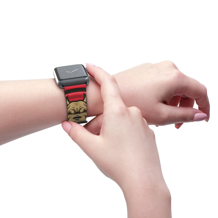 Nerdee's "Pitbull" Watch Band - (Design 01) Dark Red