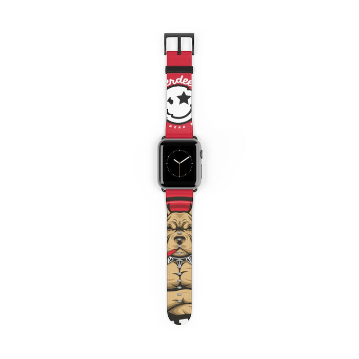 Nerdee's "Pitbull" Watch Band - (Design 01) Dark Red