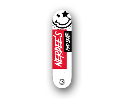 Nerdee's Pro Skate (WHT- Design 01) - Skateboard Deck