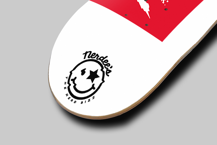 Nerdee's Pro Skate (WHT- Design 01) - Skateboard Deck