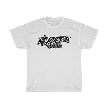 Nerdee's "Punk Sketch" Logo WHT/BLK - Unisex Heavy Cotton Tee