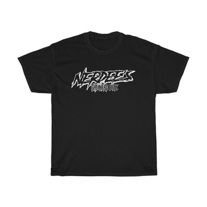 Nerdee's "Punk Sketch" Logo WHT/BLK - Unisex Heavy Cotton Tee