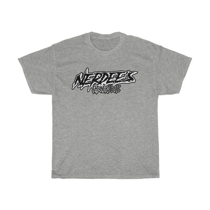 Nerdee's "Punk Sketch" Logo WHT/BLK - Unisex Heavy Cotton Tee