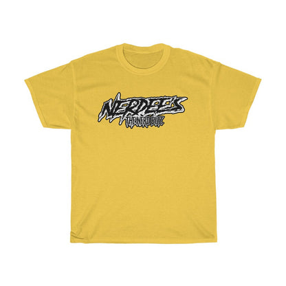 Nerdee's "Punk Sketch" Logo WHT/BLK - Unisex Heavy Cotton Tee