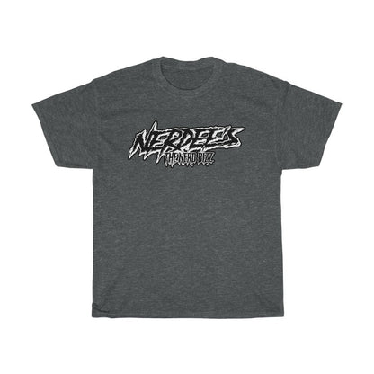 Nerdee's "Punk Sketch" Logo WHT/BLK - Unisex Heavy Cotton Tee