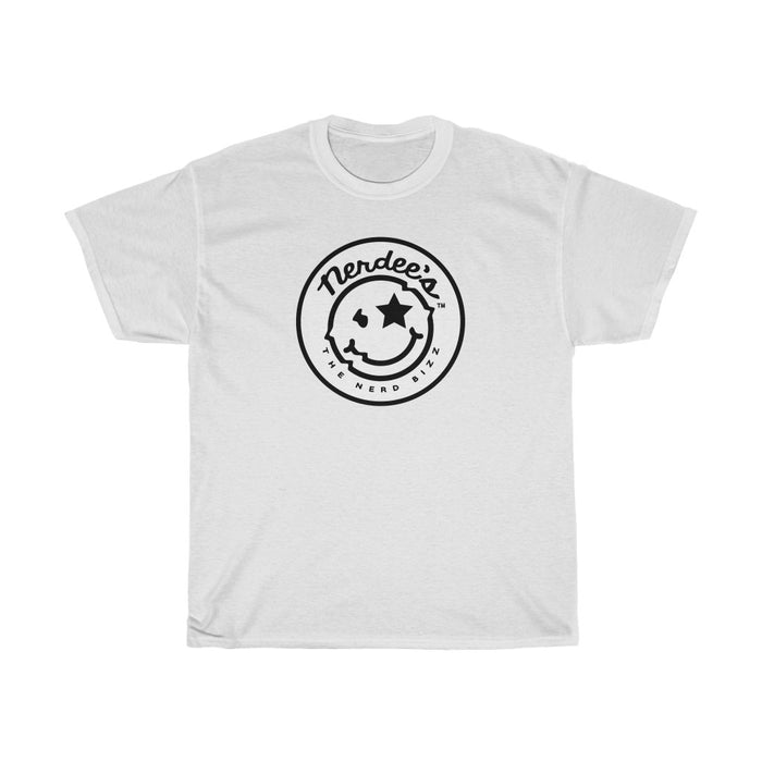 Nerdee's Round Emblem Logo (Design 02) - Unisex Heavy Cotton Tee