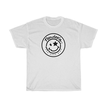 Nerdee's Round Emblem Logo (Design 02) - Unisex Heavy Cotton Tee