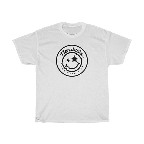 Nerdee's Round Emblem Logo (Design 02) - Unisex Heavy Cotton Tee