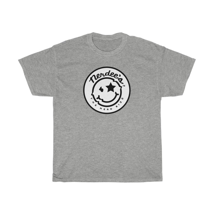 Nerdee's Round Emblem Logo (Design 02) - Unisex Heavy Cotton Tee