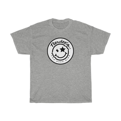 Nerdee's Round Emblem Logo (Design 02) - Unisex Heavy Cotton Tee