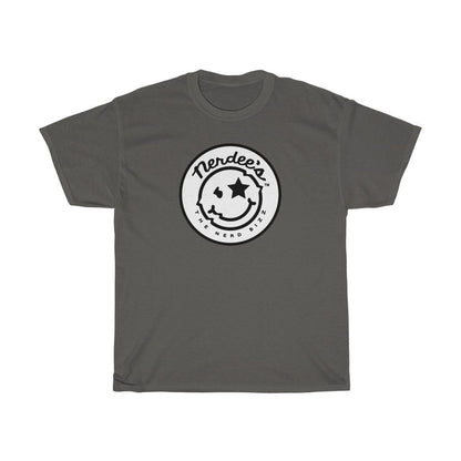 Nerdee's Round Emblem Logo (Design 02) - Unisex Heavy Cotton Tee