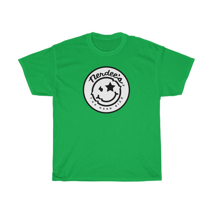 Nerdee's Round Emblem Logo (Design 02) - Unisex Heavy Cotton Tee