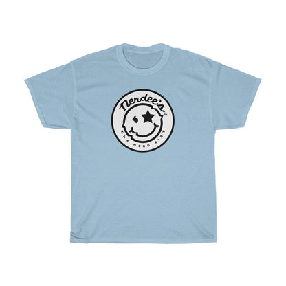 Nerdee's Round Emblem Logo (Design 02) - Unisex Heavy Cotton Tee