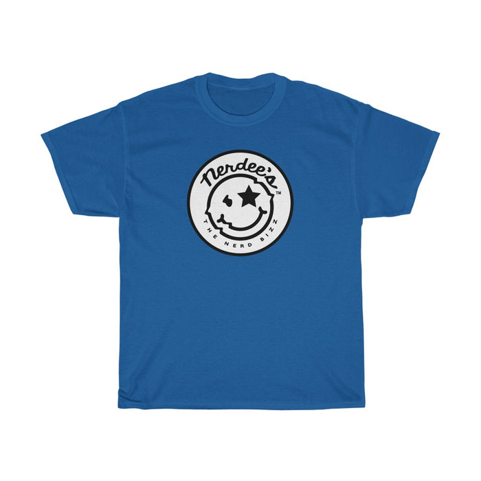 Nerdee's Round Emblem Logo (Design 02) - Unisex Heavy Cotton Tee