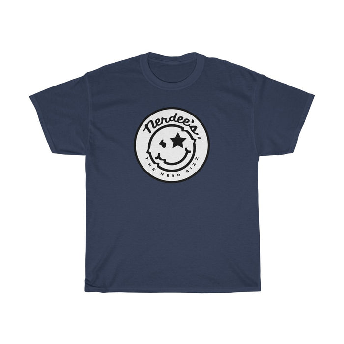 Nerdee's Round Emblem Logo (Design 02) - Unisex Heavy Cotton Tee