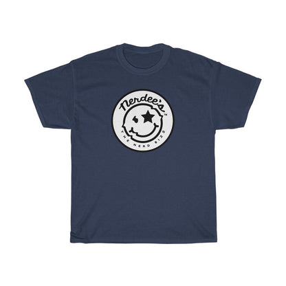 Nerdee's Round Emblem Logo (Design 02) - Unisex Heavy Cotton Tee