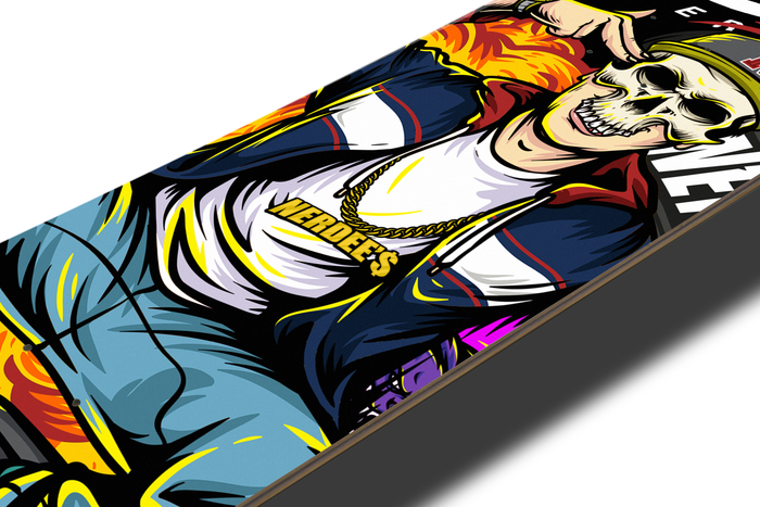 Nerdee's Skate Shop - "Explode" (BLK Design 01) - Skateboard Deck