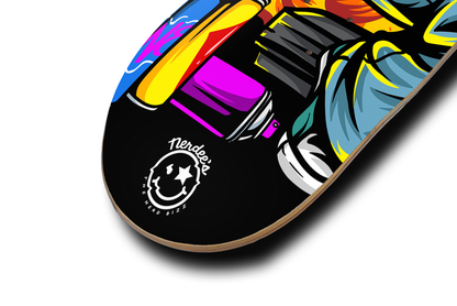 Nerdee's Skate Shop - "Explode" (BLK Design 01) - Skateboard Deck