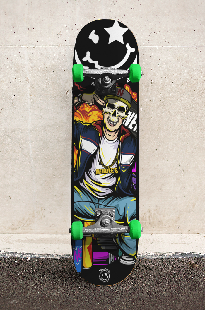 Nerdee's Skate Shop - "Explode" (BLK Design 01) - Skateboard Deck