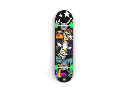 Nerdee's Skate Shop - "Explode" (BLK Design 01) - Skateboard Deck