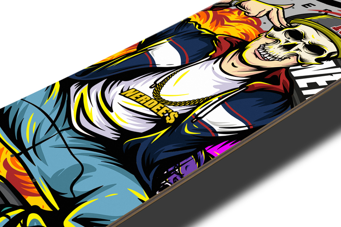 Nerdee's Skate Shop - "Explode" (GRY Design 01) - Skateboard Deck