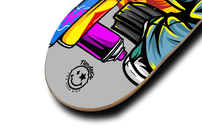Nerdee's Skate Shop - "Explode" (GRY Design 01) - Skateboard Deck