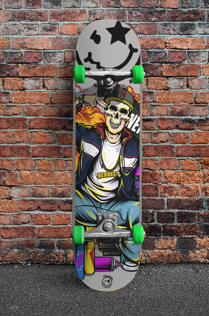 Nerdee's Skate Shop - "Explode" (GRY Design 01) - Skateboard Deck