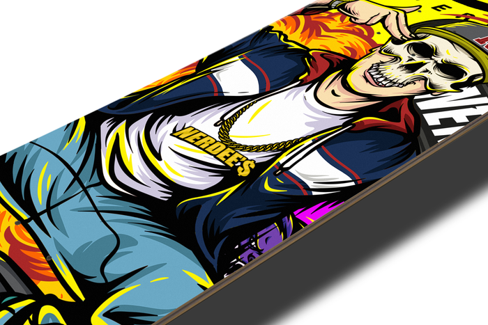 Nerdee's Skate Shop - "Explode" (YELL Design 01) - Skateboard Deck