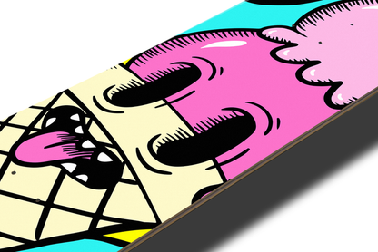 Nerdee's Skate Shop - "I-Scream" (BLK Design 01) - Skateboard Deck