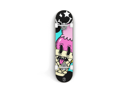Nerdee's Skate Shop - "I-Scream" (BLK Design 01) - Skateboard Deck